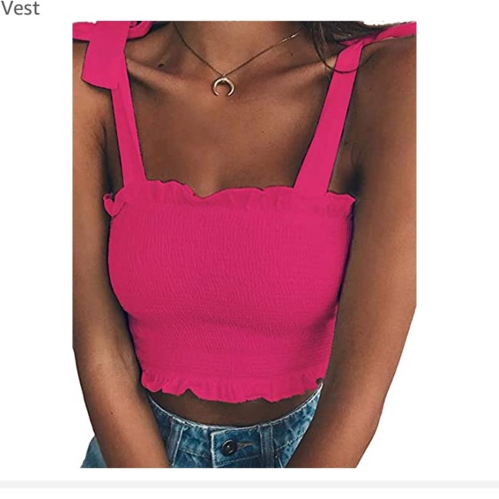 SHOULDER TIE CROP TOP